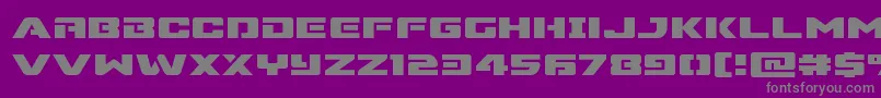 Supercommandoexpand Font – Gray Fonts on Purple Background