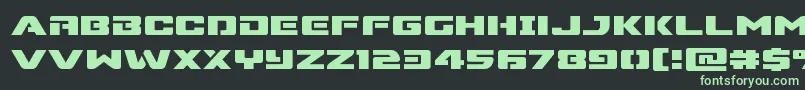 Supercommandoexpand Font – Green Fonts on Black Background