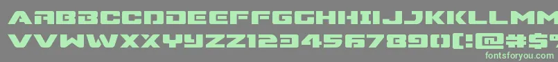 Supercommandoexpand-fontti – vihreät fontit harmaalla taustalla