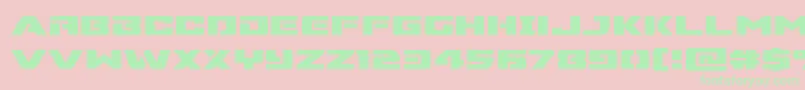 Supercommandoexpand Font – Green Fonts on Pink Background