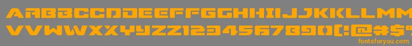 Supercommandoexpand Font – Orange Fonts on Gray Background