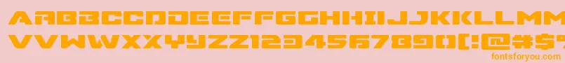 Supercommandoexpand Font – Orange Fonts on Pink Background