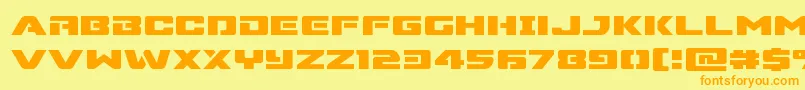 Supercommandoexpand Font – Orange Fonts on Yellow Background
