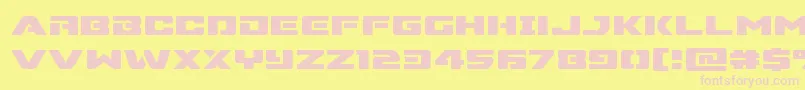 Supercommandoexpand Font – Pink Fonts on Yellow Background