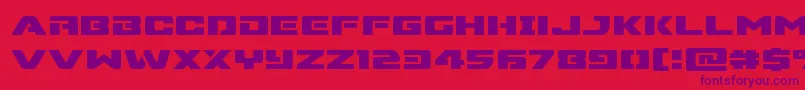 Supercommandoexpand Font – Purple Fonts on Red Background