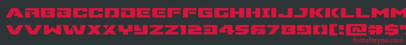 Supercommandoexpand Font – Red Fonts on Black Background
