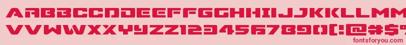 Supercommandoexpand Font – Red Fonts on Pink Background