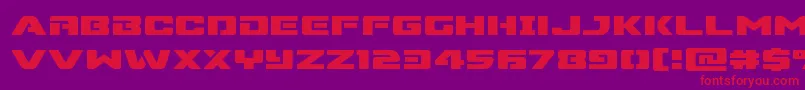 Supercommandoexpand Font – Red Fonts on Purple Background