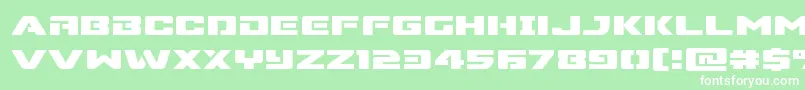 Supercommandoexpand Font – White Fonts on Green Background