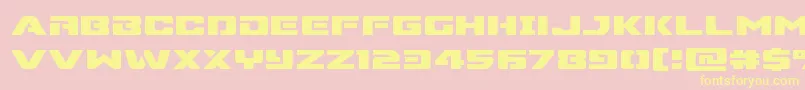 Supercommandoexpand Font – Yellow Fonts on Pink Background