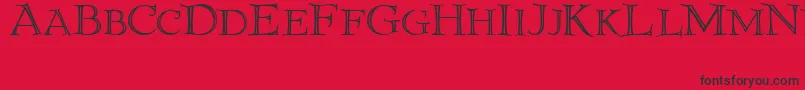Priory Font – Black Fonts on Red Background