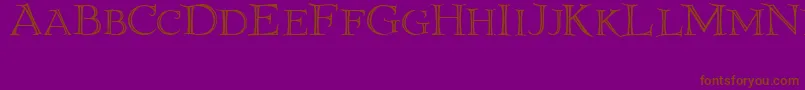 More about Priory Font Priory Font – Brown Fonts on Purple Background