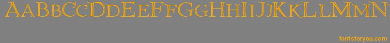 Priory Font – Orange Fonts on Gray Background