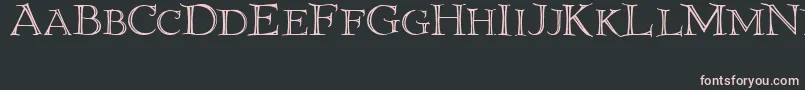 Priory Font – Pink Fonts on Black Background