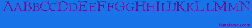 Шрифт Priory – фиолетовые шрифты на синем фоне