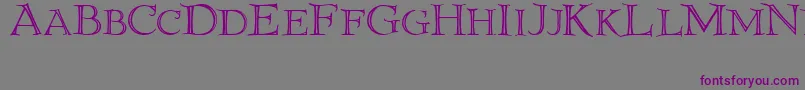 Priory Font – Purple Fonts on Gray Background