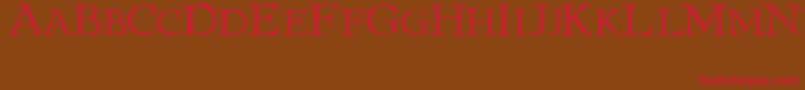 Priory Font – Red Fonts on Brown Background