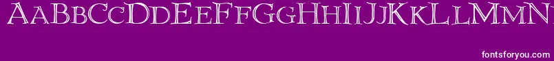 Priory Font – White Fonts on Purple Background