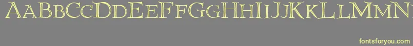 Priory Font – Yellow Fonts on Gray Background