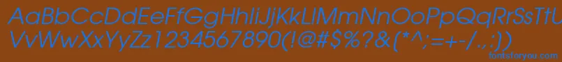 ItcAvantGardeGothicLtBookOblique Font – Blue Fonts on Brown Background