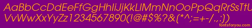 ItcAvantGardeGothicLtBookOblique Font – Orange Fonts on Purple Background