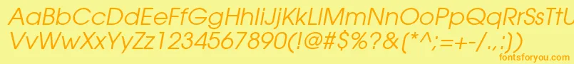 ItcAvantGardeGothicLtBookOblique Font – Orange Fonts on Yellow Background