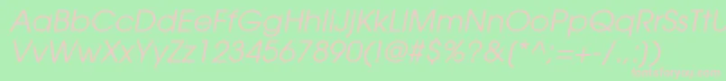 ItcAvantGardeGothicLtBookOblique Font – Pink Fonts on Green Background