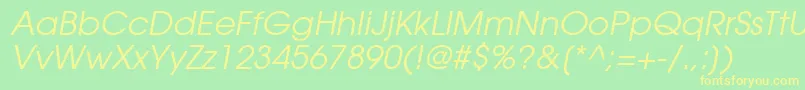 ItcAvantGardeGothicLtBookOblique Font – Yellow Fonts on Green Background