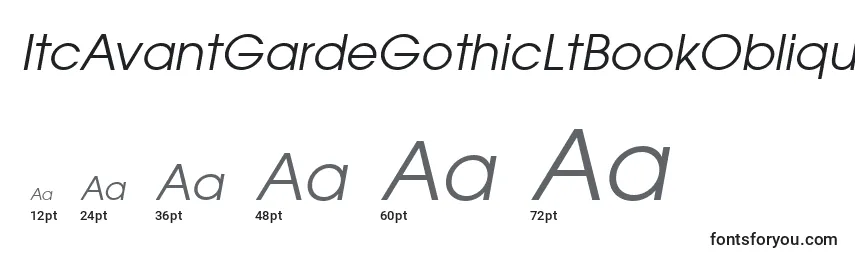 ItcAvantGardeGothicLtBookOblique Font Sizes
