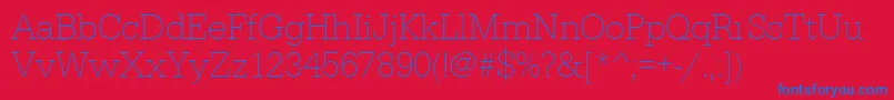 Urwegyptiennetextlig Font – Blue Fonts on Red Background