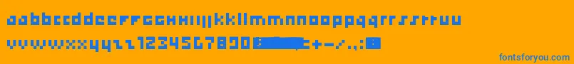 GameOver Font – Blue Fonts on Orange Background