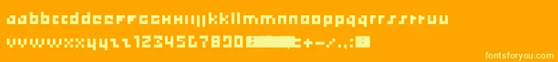 GameOver Font – Yellow Fonts on Orange Background