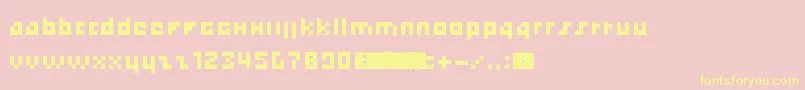 GameOver Font – Yellow Fonts on Pink Background
