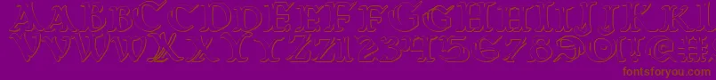 Warasgard3D Font – Brown Fonts on Purple Background
