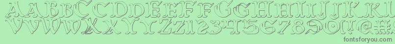 Warasgard3D Font – Gray Fonts on Green Background