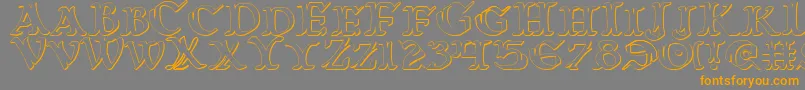 Warasgard3D Font – Orange Fonts on Gray Background
