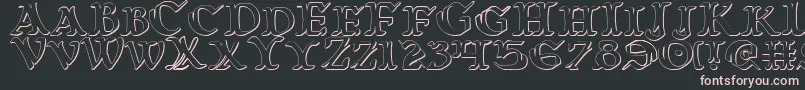 Warasgard3D Font – Pink Fonts on Black Background