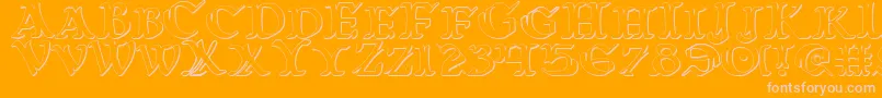 Warasgard3D Font – Pink Fonts on Orange Background