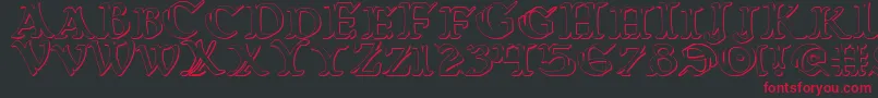Warasgard3D Font – Red Fonts on Black Background