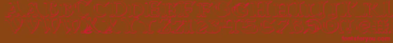 Warasgard3D Font – Red Fonts on Brown Background