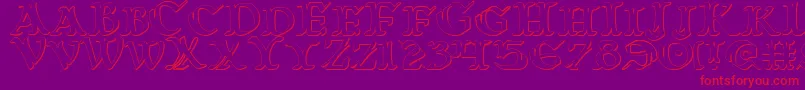 Warasgard3D Font – Red Fonts on Purple Background