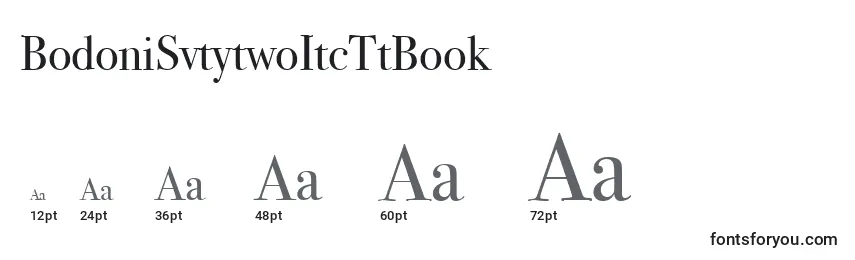 Размеры шрифта BodoniSvtytwoItcTtBook