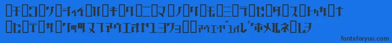 GolgothaRegularJ. Font – Black Fonts on Blue Background