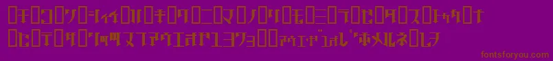 GolgothaRegularJ.-Schriftart – Braune Schriften auf violettem Hintergrund