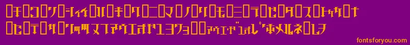 GolgothaRegularJ. Font – Orange Fonts on Purple Background