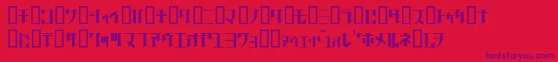 GolgothaRegularJ. Font – Purple Fonts on Red Background