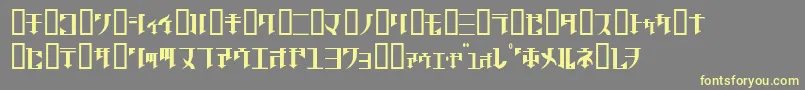 GolgothaRegularJ.-Schriftart – Gelbe Schriften auf grauem Hintergrund