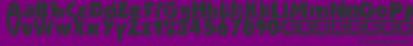 StrandedBrk-fontti – mustat fontit violetilla taustalla
