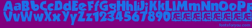 Шрифт StrandedBrk – синие шрифты на фиолетовом фоне