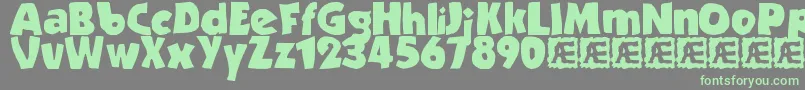 StrandedBrk-fontti – vihreät fontit harmaalla taustalla